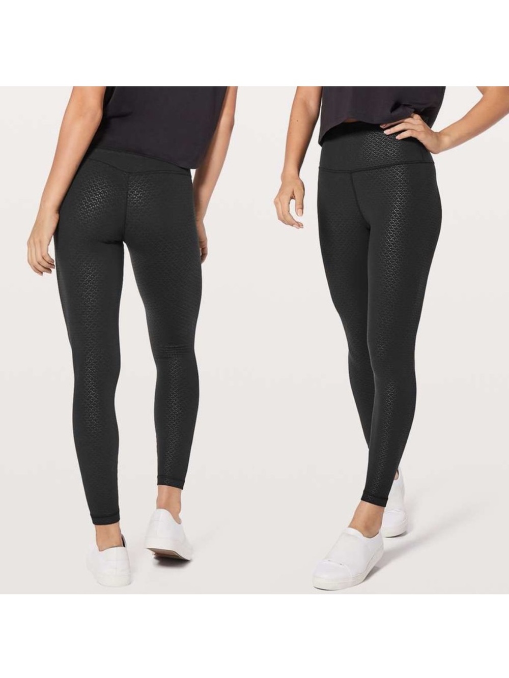 Lululemon Align Pants 25" Monochromic Black Emboss